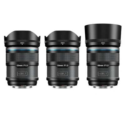 Imagen de SIRUI Sniper F1.2 autofocus Enfoque automático Lens Set, 23mm, 33mm, 56mm, Gran Angular APS C cámaras Objetivo Lenses Lente (AS 3S XB, X Mount, Negro)