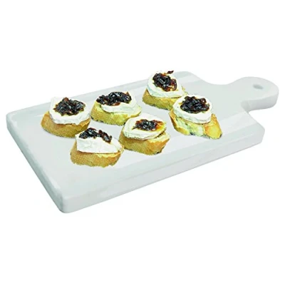 Imagen de NERTHUS FIH 312 Bandeja de porcelana para aperitivos, servir snacks, color Blanco