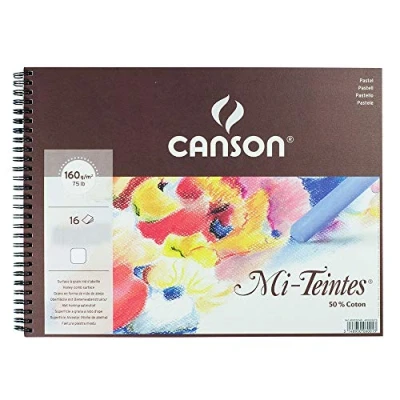 Imagen de Canson : Mi Teintes Pastel Pad Spiral 32x41cm 16 Sheets White