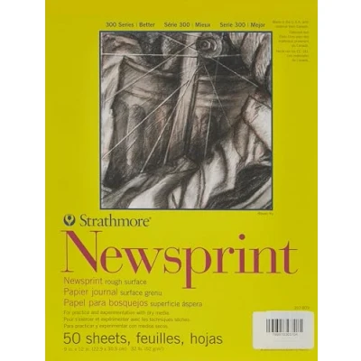 Imagen de Strathmore STR 307 809 Bloc de notas para papel periódico (50 hojas, 9 x 12 pulgadas)