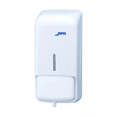 Imagen de Jofel Dosificador de Jabón para Pared, Rellenable con Espuma Capacidad 0.8L, Dispensador Baño, Carcasa ABS, Azur AC40000, Blanco