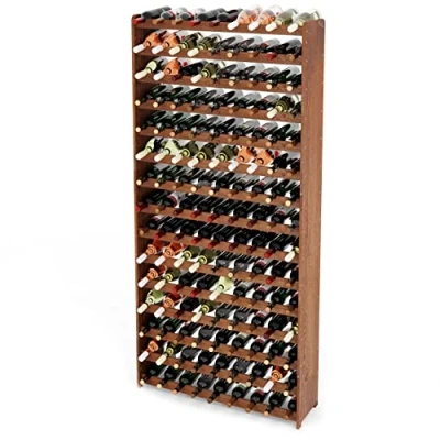 Imagen de Lenmar Serie RW Botellero de Madera para Botellas, Color marrón, 3 135, 198 x 92 26,5, 16 Unidades, 135 Vino, Botella