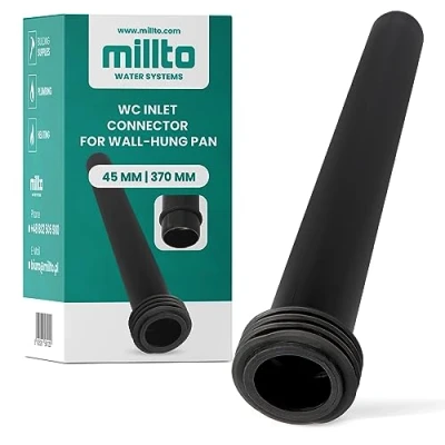 Imagen de Millto™ Geberit cisterna tubo 45 x 370 pared WC conexión de agua inodoro, inodoro polipropileno, suministro agua, empotrada,
