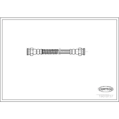 Imagen de CORTECO 19018157 Latiguillos de Freno Eje trasero 255 PEUGEOT: 205 II Hatchback, I 309 Hatchback