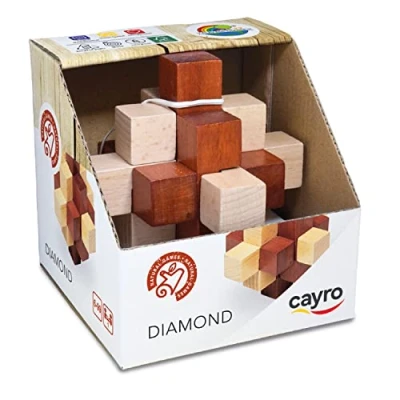 Imagen de Cayro Diamond + 6 Años Modelo Pyraminx Juego de Mesa Niños y Adultos Separa Las Piezas en el Menor Tiempo Posible Ideal para 1 Jugador