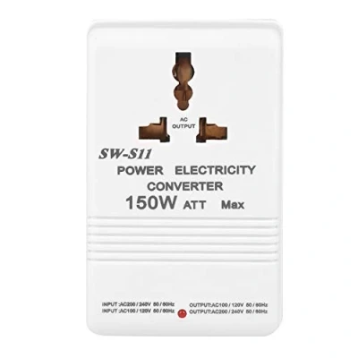 Imagen de Adaptador Convertidor de Voltaje SW S11 Elevador y descendente 150 W Transformador Dual 220 V a 110 V/110 Enchufe CN, Ideal para Viajar Cualquier Lugar