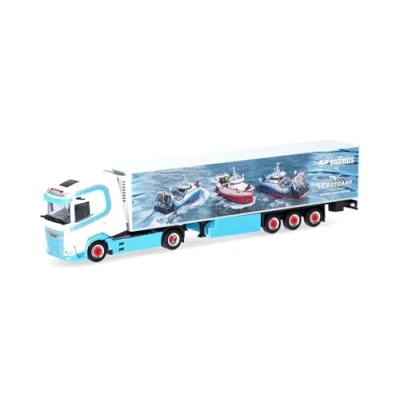 Imagen de herpa Camión Modelo DAF XG+ Semi Remolque de Caja Refrigerada Vebatrans (Países Bajos/Urk), Miniatura a Escala 1:87, Pieza colección, plástico