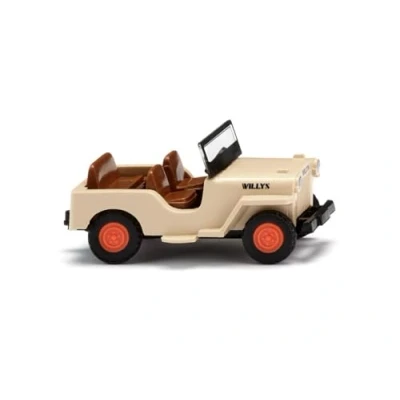 Imagen de Wiking 001001 Willys Jeep CJ 3A Modelo en miniatura color marfil beige 1:87 ¡No es un juguete!