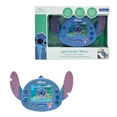 Imagen de Lexibook Disney Stitch Ciberconsola portátil compacta, 50 Juegos, Pantalla LCD en Color, Funciona con Pilas, JL3180D