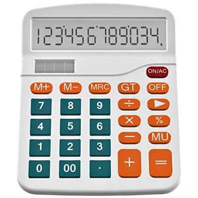 Imagen de Helect H1001D Calculadora Básica, Energía Solar, Blanco