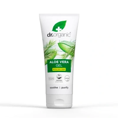Imagen de Dr. Organic Gel de Aloe Vera con Aceite Árbol del Té Orgánico y Árnica, 200 ml