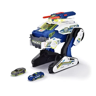 Imagen de Dickie 203794001 vehículo Police BOT 35 cm, 3 años, con Rueda Libre, Incluye Escala 1:64
