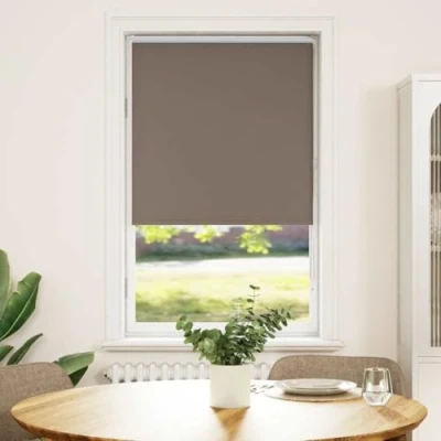 Imagen de vidaXL Estor Enrollable Opaco Color Café 80x175 cm Tela Ancho 75,7cm, día y Noche, de Cocina, Enrollable,