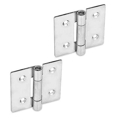 Imagen de Ganter Normelemente GN 136 NI 40 C Bisagras de Chapa Acero Inoxidable, Plata, Länge: 40mm x 40mm, Set 2 Piezas