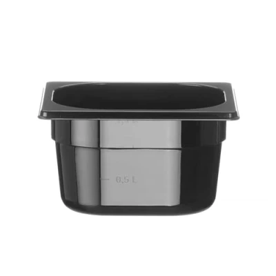 Imagen de HENDI Recipiente Gastronorm 1/6 PC Negro 1.6 L 176x162x(H) 100 mm