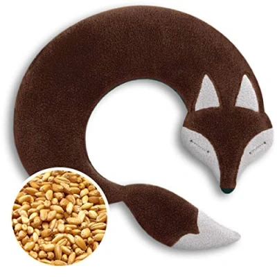 Imagen de SACO TÉRMICO Leschi de semillas para microondas/para la tensión cervical/Animal: Zorro Noah, marrón