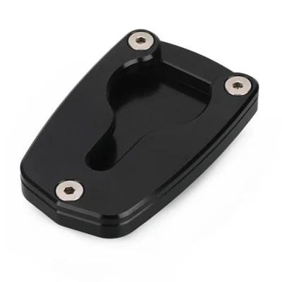 Imagen de JBPIHZT Pie Ampliar Acolchado Placa De Ampliación para Pata Cabra Motocicleta Varadero XL1000V 2003 2004 2005 2006 2007 2008 2009 2010 2011 Caballete Lateral(Negro)