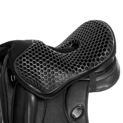 Imagen de Acavallo Ortho Pubis Gel Out Cojín para asiento de silla montar (20 mm, talla L), color negro