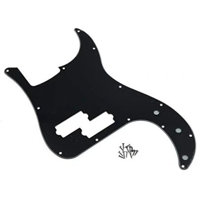 Imagen de Dopro 13 agujeros Precision Bass Pickguard PB P Scratch Plate para USA/Mexicano FD Negro 3 capas