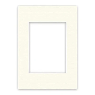 Imagen de nielsen Conservation Passepartout 1,5 mm, formato exterior 21x29,7 cm (DIN A4) para fotos 13x18 cm, blanco crema con estructura