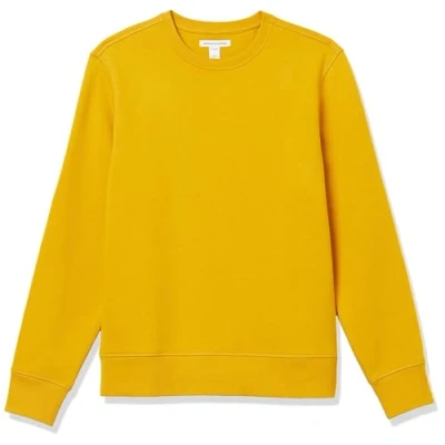 Imagen de Amazon Essentials Sudadera de Forro Polar con Cuello Redondo (Disponible en Tallas Grandes y Largos Especiales) Hombre, Dorado, XXL