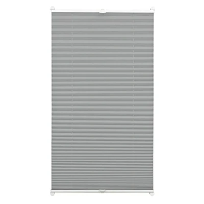 Imagen de GARDINIA Persianas plisadas, Persiana plegable opaca, Todas las piezas de montaje incluidas, plisadas EASYFIX sujetadas con dos rieles, Pizarra, 60 x 130 cm (WxH)