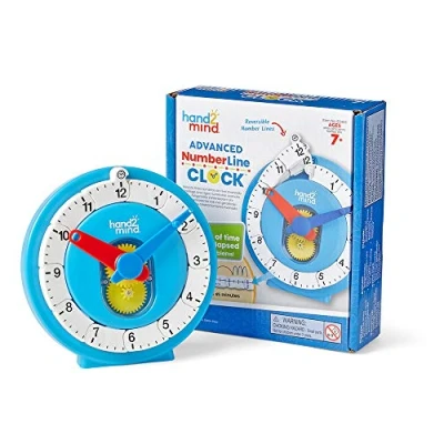 Imagen de Learning Resources reloj de línea numérica para niños , aprender a decir las horas, recursos matemáticas, analógico didáctico