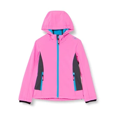 Imagen de CMP Chaqueta infantil Knit Tech con capucha fija, Púrpura Fluo Titanio, 152