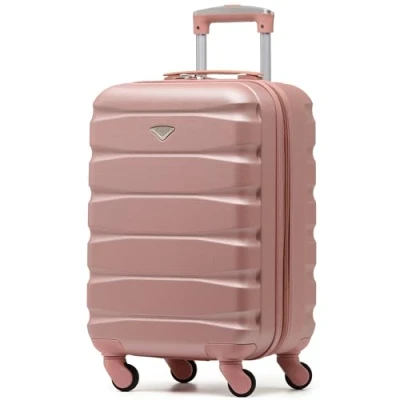 Imagen de Flight Knight Maleta Rigida Ligera de 4 Ruedas Equipaje Mano Cabina ABS Aprobado por Mas 35 Aerolineas como easyJet, Tamano Maximo para KLM y Air France 55x35x25 cm