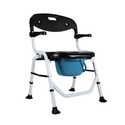 Imagen de Silla Wc Personas Mayores Plegable,Silla Orinal Adulto Altura ajustable,Silla PortáTil Para Inodoro Ancianos,Silla Con