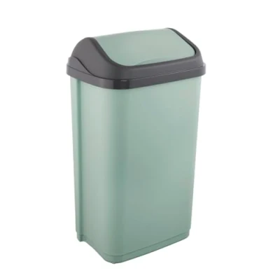 Imagen de keeeper Cubo de basura con Tapa Basculante, 50 l Verde nórdico, gama Swantje