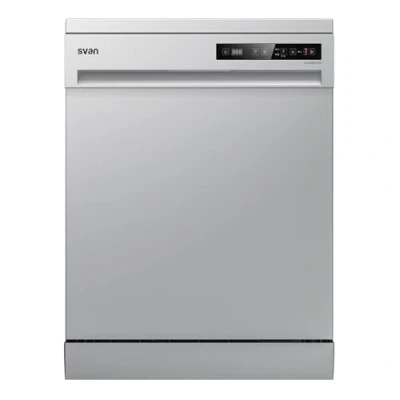Imagen de Svan Lavavajillas 60 cm Inox SJ13601EDX. 1890W, 14 Cubiertos, 2 Bandejas, 6 Programas, Display LED táctil, Función Stop&amp;Go, Eficiencia Energética Clase E