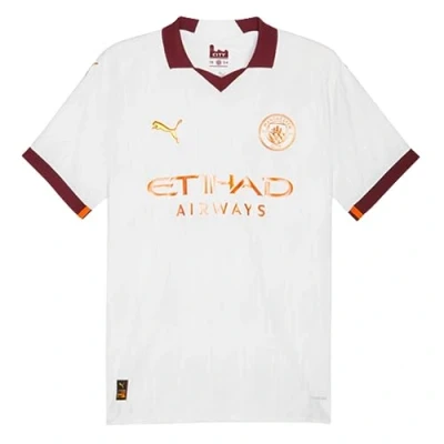 Imagen de MCFC 770448 02 Away Authentic Jersey T Shirt Unisex White Aubergine Tamaño M