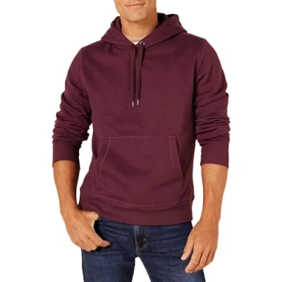 Imagen de Amazon Essentials Sudadera de Forro Polar con Capucha (Disponible en Tallas Grandes) Hombre, Burdeos, S