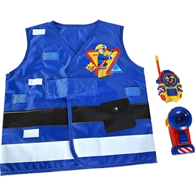 Imagen de Simba 109252477 Juego de Salvavidas Sam el Bombero, Chaleco con Estampado, Linterna 11 cm, walkie Talkie 14 cm