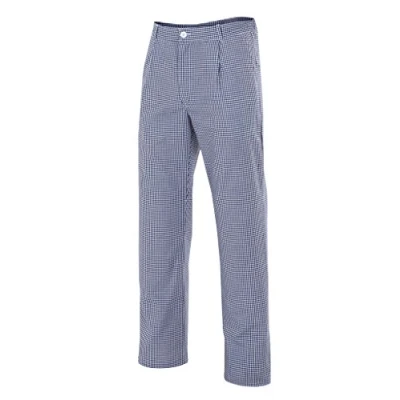 Imagen de VELILLA 351 Pantalón de Cocina Cuadros, Color Cuadros Azul Marino, Talla 42