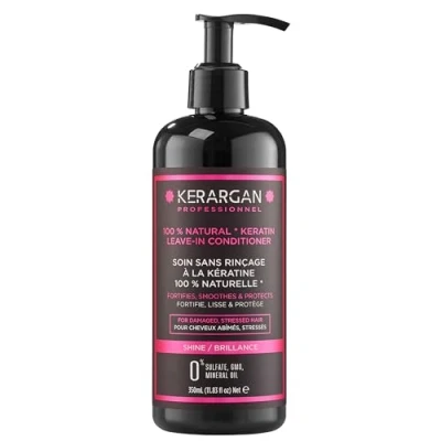 Imagen de Kerargan Cuidado Diario Ultra Reparador Sin Enjuague con Queratina para Cabello Estresado Protección y Brillo Aloe Vera, Aceite de Argán Sulfatos, GMO, Mineral 350ml