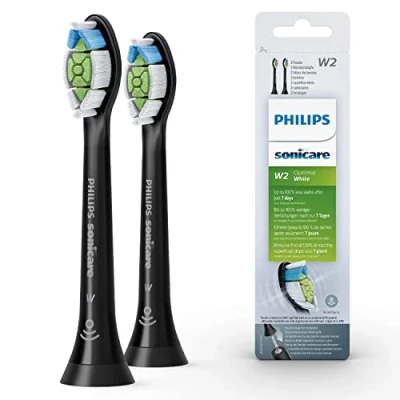 Imagen de Philips Sonicare Cabezales Originales W2 Optimal White Standard para Cepillo de Dientes Eléctrico Sónico Paquete 2 unidades en Negro (Modelo HX6062/13)