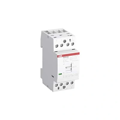 Imagen de Contactor de instalación EN25 40N 06, 4NA, 230AC/DC, montaje DIN, con interruptor para operaciones manuales (Referencia: ABB 1SAE232111R0640), Blanco, Estándar