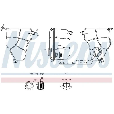 Imagen de Tanque de expansión, refrigerante NISSENS 996217