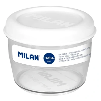 Imagen de MILAN® Fiambrera de tritán hermética redonda 0,5 L nata® 624, blanco