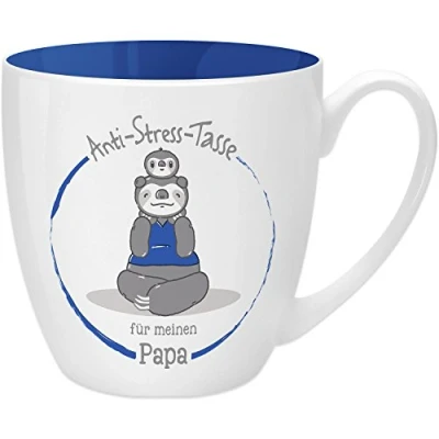 Imagen de GRUSS &amp; CO Taza antiestrés con diseño de papá texto en inglés New Bone China regalo 45504