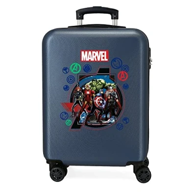Imagen de Marvel Los Vengadores On the Warpath Maleta de cabina Azul 38x55x20 cms Rígida ABS Cierre combinación lateral 35L 2 kgs 4 Ruedas dobles Equipaje Mano