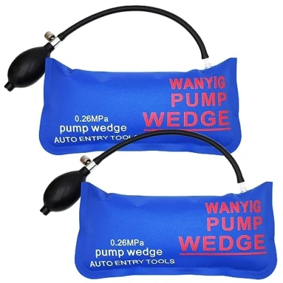 Imagen de WANYIG 2 Piezas Cuña del Aire Barra de Palanca Air Pump Wedge/cuña/tope para puerta/palanca, 300 kg cada (Rectángulo Grande)