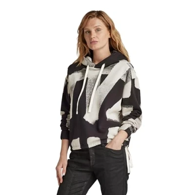 Imagen de G STAR Raw Calligraphy Ao Sudadera con Capucha Suelta, Multicolor (Dk Black Paint D24384 d589 g421), S para Mujer