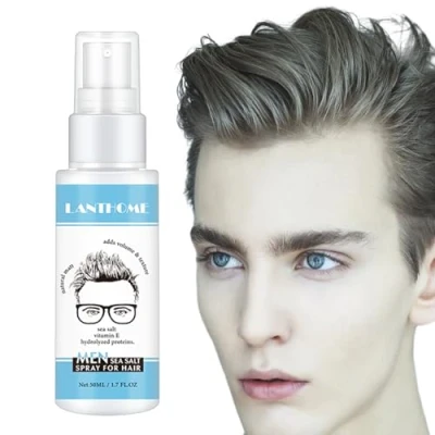 Imagen de spray para el pelo de playa hombre, 50 ml, voluminoso texturizador hombres, productos peinado levantar y estructurar cabello un corte o surfista,