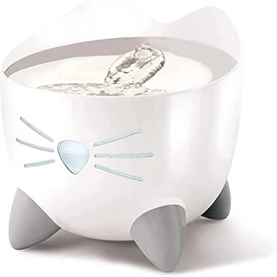 Imagen de Catit Fuente de agua PIXI Cat con tapa acero inoxidable