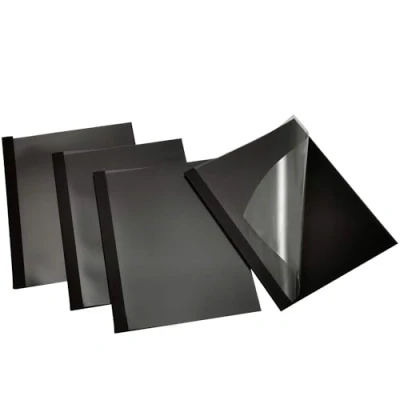 Imagen de RAYSON Tapa de encuadernación térmica, 6 mm, capacidad 50 hojas, A4, negro, paquete 25