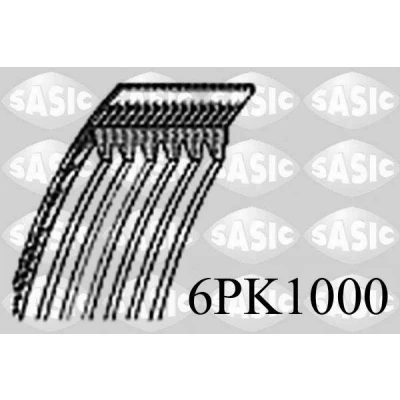 Imagen de SASIC 6PK1000 Correa trapecial poli V 1000 6 CITROËN: C4 Coupé, I Hatchback, Grand Picasso, PEUGEOT: 307 SW, 407 Berlina