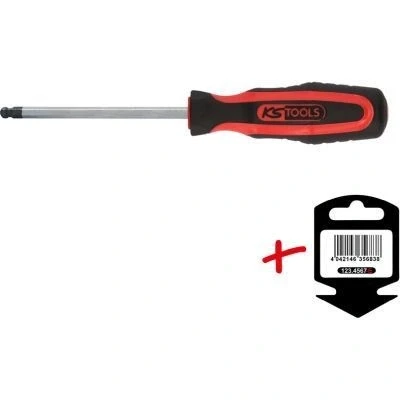 Imagen de KS TOOLS 159.1060 E Destornillador 2,5 100, 180mm Hexágono interior, Rótula